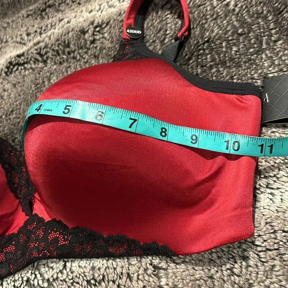 Ti Voglo Eva padded bra red lace Sz 42DDD - Picture 11 of 14